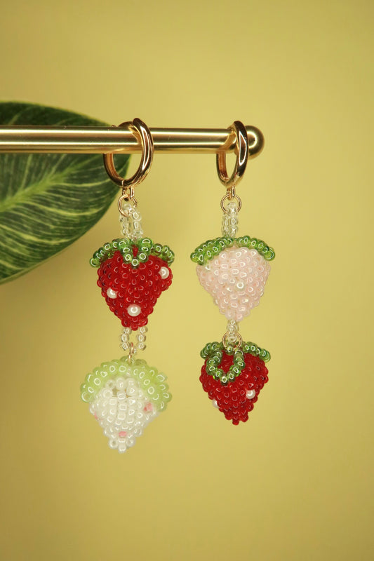 Double Strawberry Earrings